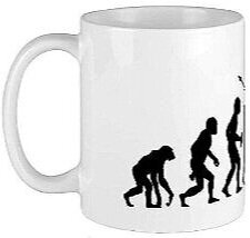 This mug, with clever graphics designed by Spaghettee, is titled “The Evolution Of Man - Architect”—and while the designer’s meaning is clear (about the culmination of evolution), perhaps another interpretation can be….