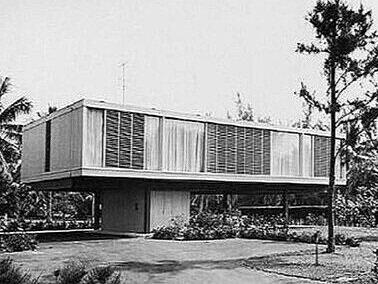 Paul Rudolph’s Biggs Residence in Delray Beach, Florida. Here it is shown in a 1956 photograph, in a prime, just-completed condition, as Rudolph had conceived it. But decades of changes by subsequent owners marred Rudolph’s design—and those included…
