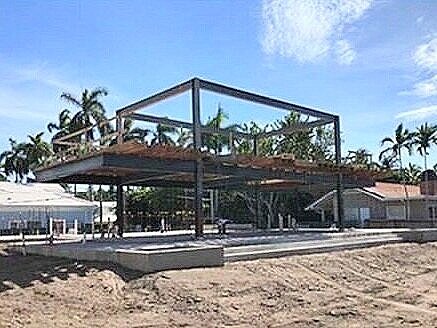 And what happened: Applying for a Certificate Of Appropriateness, they said: “The addition does not change or effect any of the distinctive features, finishes or construction techniques of the historic house. The house is being preserved and restore…