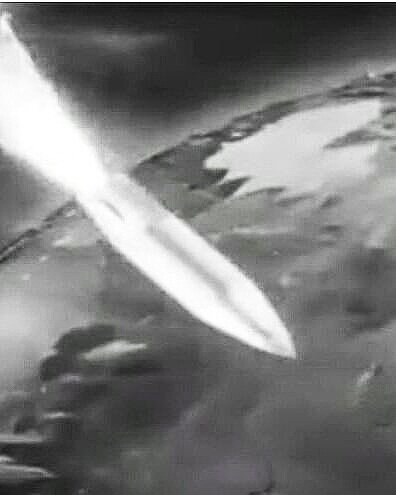 A hero’s origin story which is known world-wide: a small capsule, taking the Kryptonian child that would become Superman, approaches Earth [as  shown in the first episode of the 1952 Superman TV series.]