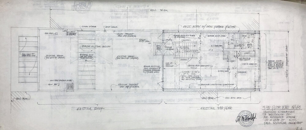 Paul Rudolph’s Third Floor Plan. © The Estate of Paul Rudolph, Paul Rudolph Heritage Foundation