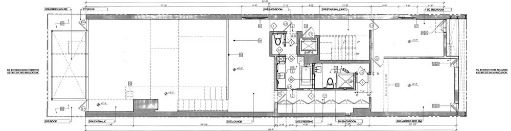 Second Floor - Construction Plan. Drawing by Atmosphere Design Group, from the NYC DOB.